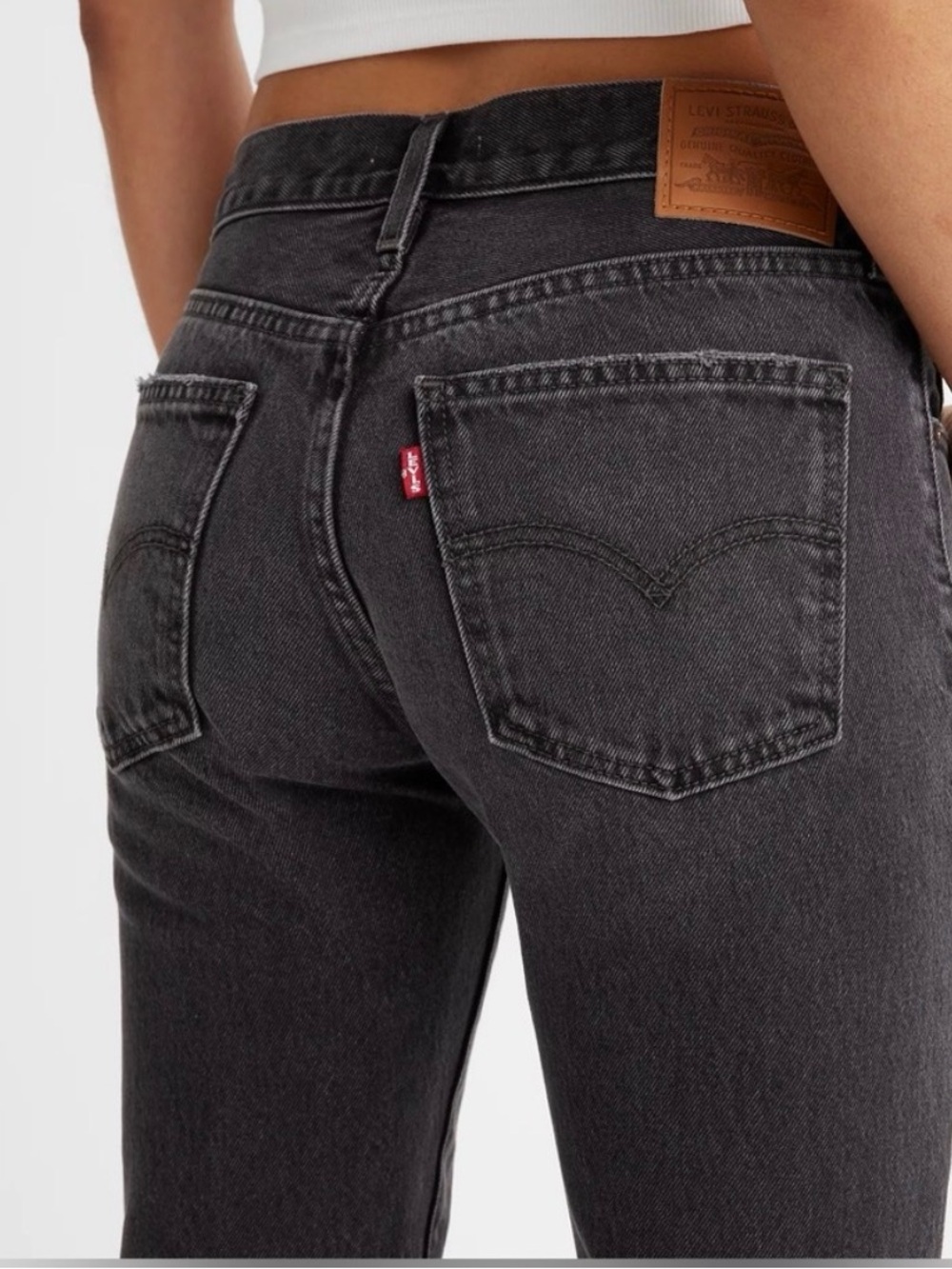 Levi’s Premium Middy Bootcut Ankle Jeans Play My Game Black Size 29 x 27 - Picture 2 of 8